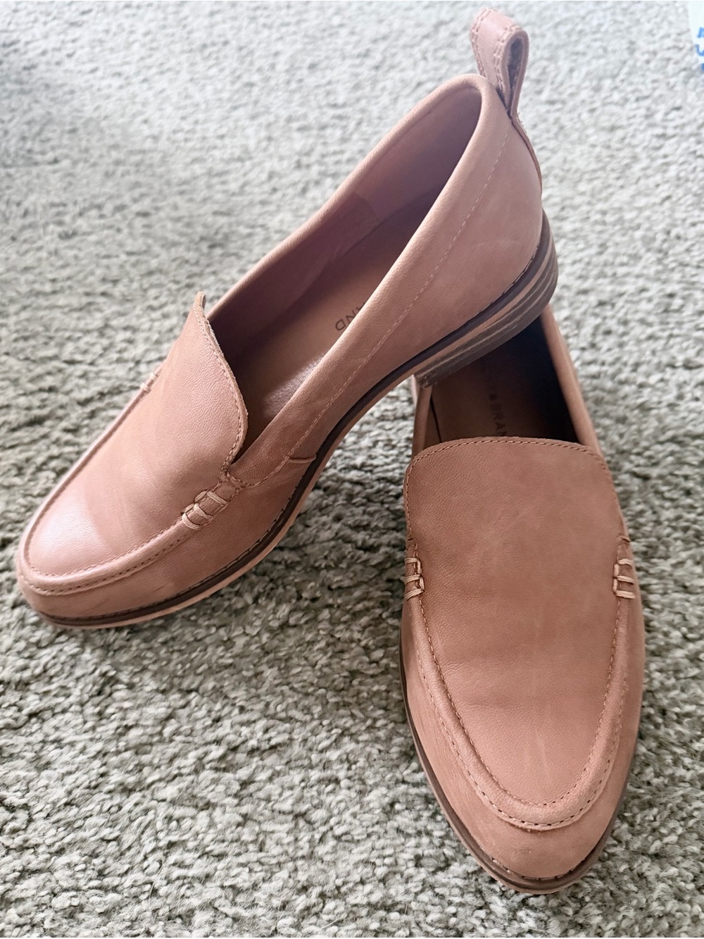 Lucky Brand Size 6 Women's Slip-On Loafers in Dusty Rose/Tan